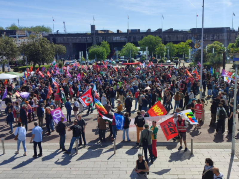 Manifestation antimilitariste à&nbsp;Saint-Nazaire